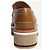 Robert Clergerie Tan snake-embossed leather platform shoes - size EU 38.5 - view 3