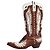 Autre Marque Botas western marrón y blanco - talla EU 39 Castaño