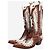 Autre Marque Botas western marrón y blanco - talla EU 39 Castaño - vista 2