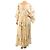 Autre Marque Maxikleid mit Blumenmuster in Creme - Größe M