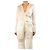 Bottega Veneta Creme-Satinbluse mit geraffter Vorderseite - Größe UK 10 Weiß
