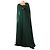 Roland Mouret Maxikleid mit Cape in Smaragdgrün - Größe UK 14