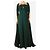Roland Mouret Maxikleid mit Cape in Smaragdgrün - Größe UK 14 - Ansicht 3