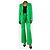 Bella Freud Conjunto de traje de dos piezas de lana verde - talla UK 6 - vista 3