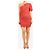 Autre Marque Rotes Mini-Spitzenkleid mit einer Schulter - Größe M - Ansicht 3