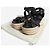 Loewe Black leather platform espadrille sandals - size EU 37 - view 7
