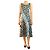 Weekend Max Mara Ärmelloses grünes Midi-Kleid mit Blumenmuster - Größe S