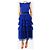 Autre Marque Maxikleid aus blauem Tüll mit Rüschen - Größe UK 8 - Ansicht 3