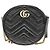 Gucci Borsa rotonda in pelle GG Marmont nera Nero