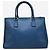 Prada Borsa Galleria 2way in pelle Saffiano blu - vista 2