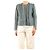 Bottega Veneta Blau-grüne Bouclé-Strickjacke - Größe M
