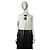 Dries Van Noten Vestido de rayas sin mangas con adornos Negro Blanco Dorado - vista 2