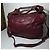 Nat & Nin Borsa a mano in pelle bordeaux Bordò - vista 3