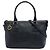 Borsa satchel Gucci in pelle di vitello nera con charm GG Nero