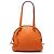 Borsa Satchel Dome Vitello Daino Arancione Prada