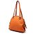 Borsa Satchel Dome Vitello Daino Arancione Prada - vista 2