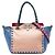 Borsa Valentino Beige Mini Leather Colorblock Rockstud Trapeze