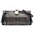 Borsa a tracolla Burberry Black Studded Calfskin Padlock Nero