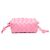Borsa Camera Loop in agnello Intrecciato rosa Candy Bottega Veneta - vista 3