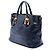 Tote Shopping Convertible Aperto in Pelle di Vitello Morbida Blu Prada Blu navy - vista 2