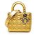 Dior Gold Small Metallic Grained Calfskin Cannage My ABCDior Lady Dior D'oro