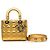 Dior Gold Small Metallic Grained Calfskin Cannage My ABCDior Lady Dior D'oro - vista 8