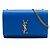 Saint Laurent Borsa a tracolla Kate Monogram in pelle a grana media blu