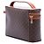 Céline Celine Brown Macadam Coated Canvas Vanity Bag - vue 2