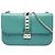 Valentino Blu Borsa a tracolla Rockstud Glam Lock in pelle Medium Turchese