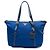 Borsa Tote Convertible Prada Blue Saffiano Trimmed Tessuto Zip Top