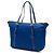 Borsa Tote Convertible Prada Blue Saffiano Trimmed Tessuto Zip Top - vista 2