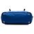 Borsa Tote Convertible Prada Blue Saffiano Trimmed Tessuto Zip Top - vista 3