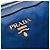 Borsa Tote Convertible Prada Blue Saffiano Trimmed Tessuto Zip Top - vista 4