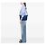 Borsa Tote Convertible Prada Blue Saffiano Trimmed Tessuto Zip Top - vista 7