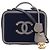 Vanity Pochette de toilette Chanel Blue Medium Tricolor Jersey CC Filigree Bleu Bleu Marine - vue 11