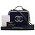 Vanity Pochette de toilette Chanel Blue Medium Tricolor Jersey CC Filigree Bleu Bleu Marine - vue 15