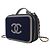 Vanity Pochette de toilette Chanel Blue Medium Tricolor Jersey CC Filigree Bleu Bleu Marine - vue 3