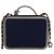 Vanity Pochette de toilette Chanel Blue Medium Tricolor Jersey CC Filigree Bleu Bleu Marine - vue 4