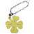 Hermès Green Sterling Silver and Chevre Lucky Four Leaf Clover Bag Charm Golden  - view 1