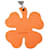 Hermès Green Sterling Silver and Chevre Lucky Four Leaf Clover Bag Charm Golden  - view 5