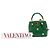 Borsa Valentino Green Small Nappa Roman Stud The Handle Verde - vista 7