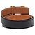 Cintura reversibile Hermès Constance H in Box Calf nero e Courchevel - vista 3