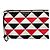 Clutch plana de nylon blanco con patrón geométrico de triángulo Prada
