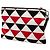 Clutch plana de nylon blanco con patrón geométrico de triángulo Prada - vista 2