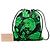 Miu Miu Kordelzug-Beutel aus schwarzem Canvas mit botanischem Blumenprint - Ansicht 7