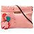 Clutch Miu Miu in agnello rosa con applicazione floreale e tracolla