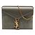 Borsa Saint Laurent Cassandra con chiusura monogramma in scamosciato marrone e pelle di vitello Cachi