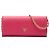 Portafoglio con catena in Saffiano rosa di Prada