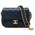 Chanel Blue Mini Quilted Caviar Chain Soul Flap Blu navy
