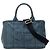 Borsa Prada Blue Small Denim Canapa Logo